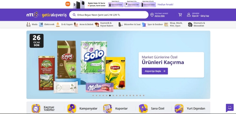 N 11 از بهترین آنلاین شاپ ترکیه