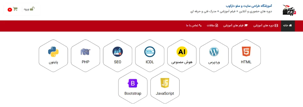 آموزشگاه طراحی سایت در تهران دارکوب