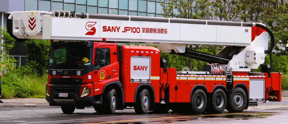 بزرگ ترین ماشین امداد و اتش نشانی SANY JP100 چین